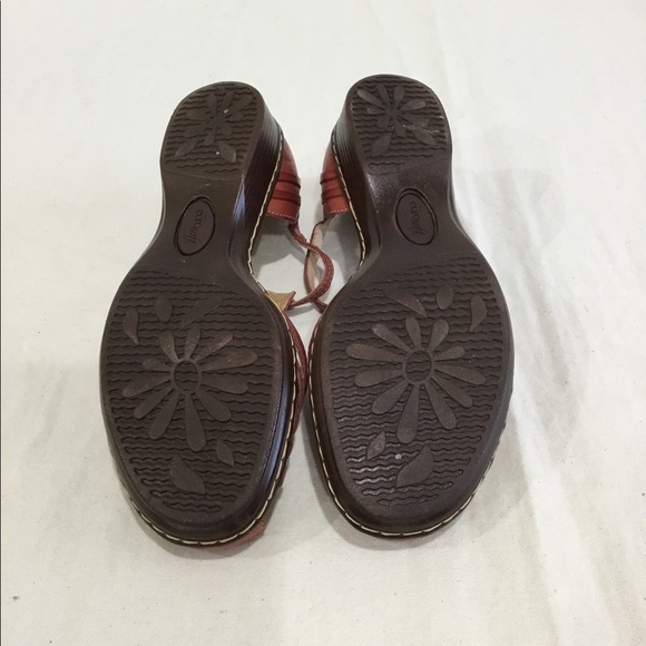 Eurosoft Leather Salmon Pink Sandals with Buckle Closure, Size 6 - Picture 4 of 8